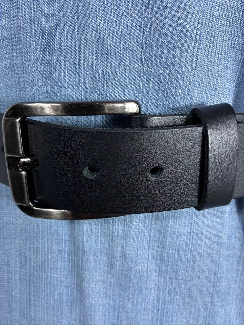 Mens belt Sz 36 Classic Black leather office school casual